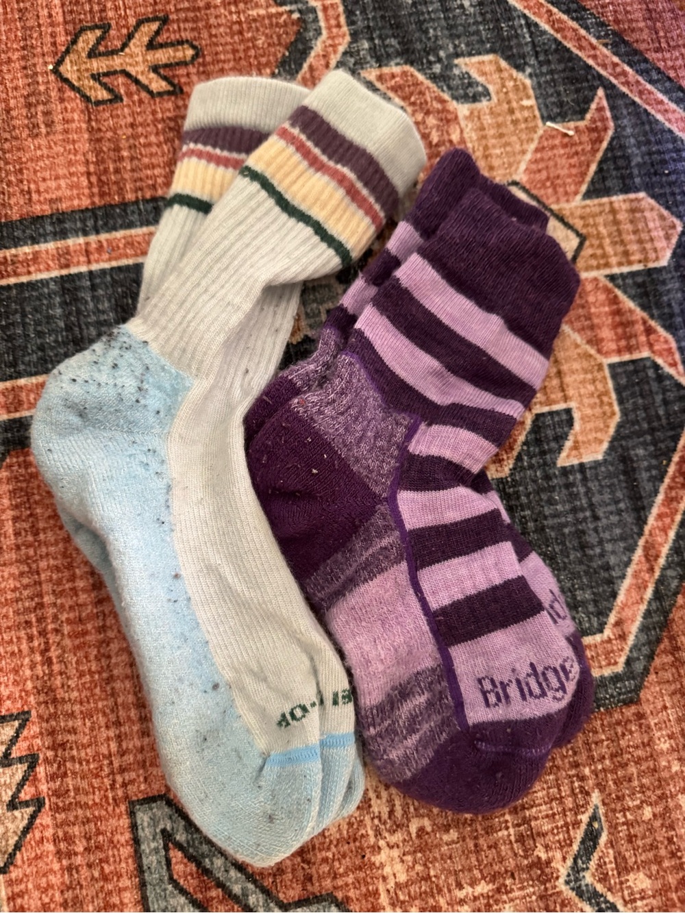 Merino wool socks REI and Bridgedale kids XL/women’s XS 4-6